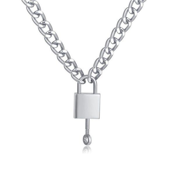 Fashion Jewelry Lock Pendant Necklace - Picture 1 of 6